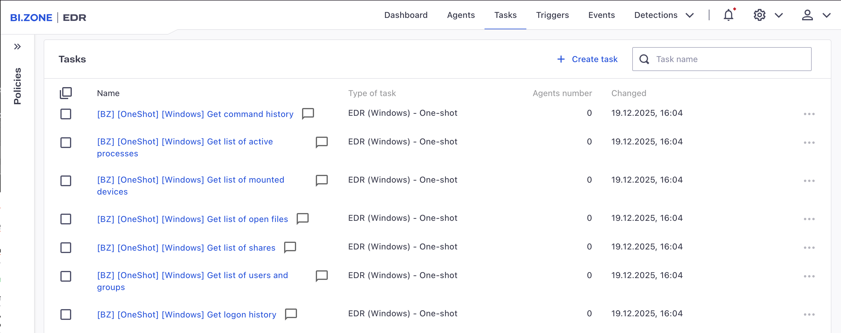 Ad-hoc tasks in Windows