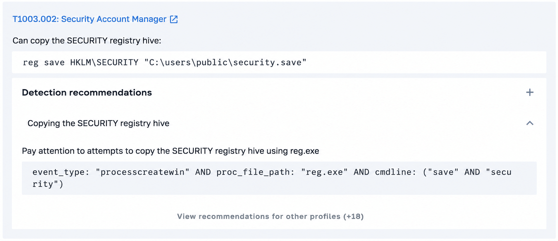 Description of&nbsp;TTPs and detection recommendations (source: BI.ZONE Threat Intelligence portal)