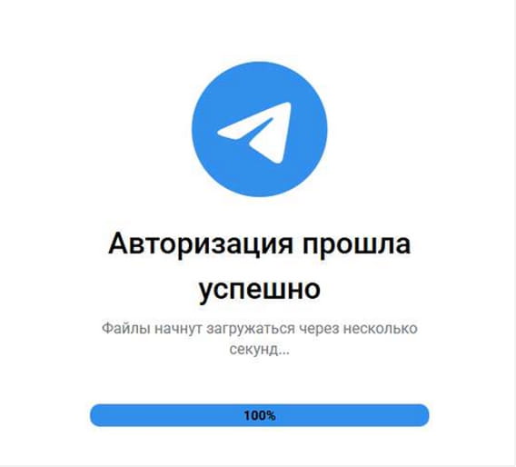 Успешная авторизация пользователя и загрузка файлов