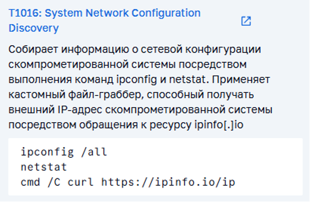 Процедуры кластера Cavalry Werewolf, описанные в портале BI.ZONE Threat Intelligence