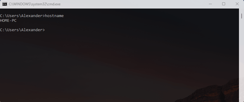 hostname