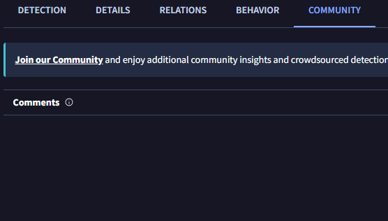 Вкладка Community