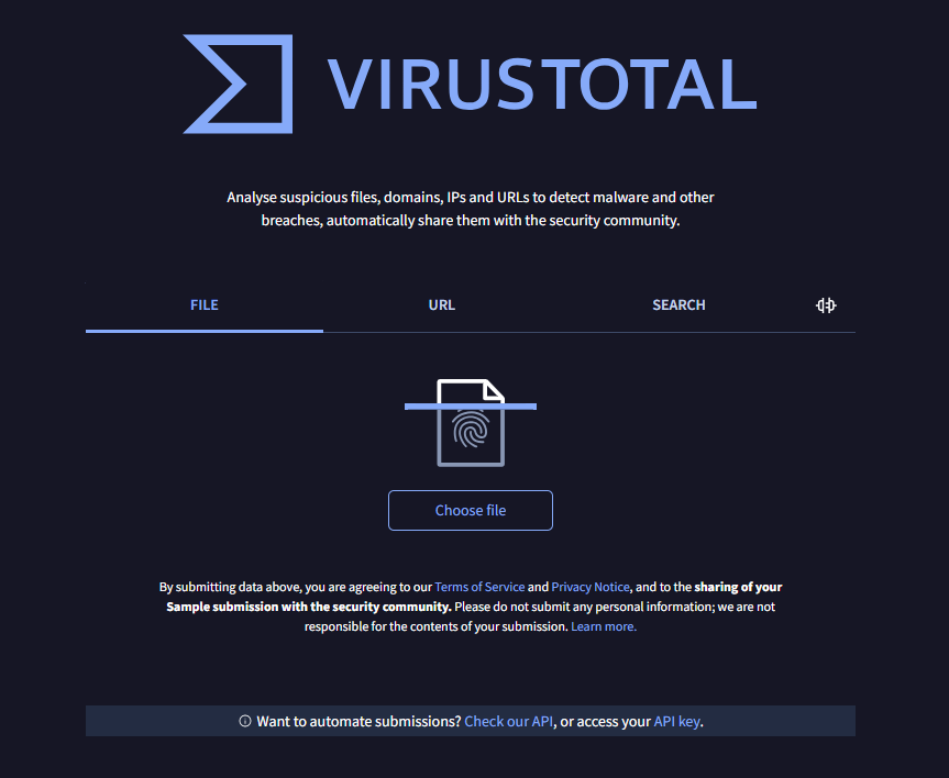 Песочница VirusTotal