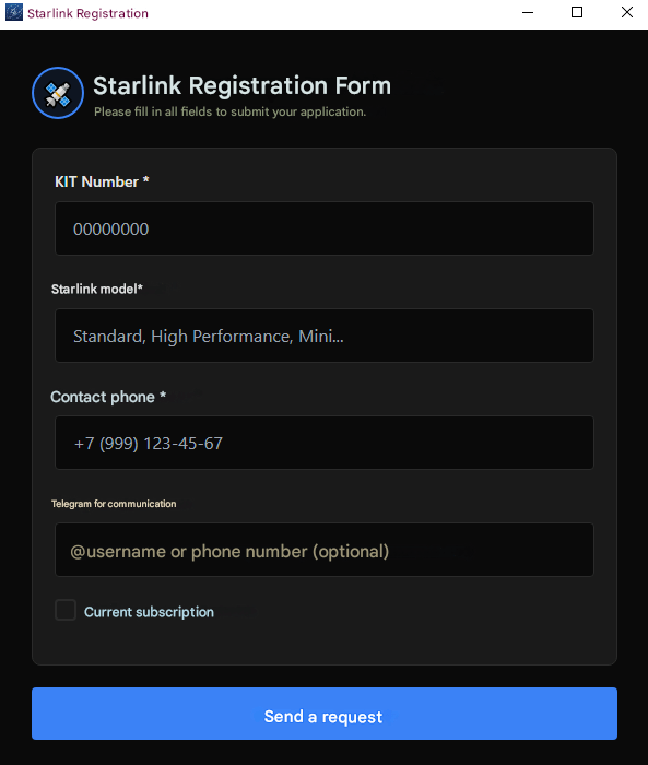 Starlink information harvesting